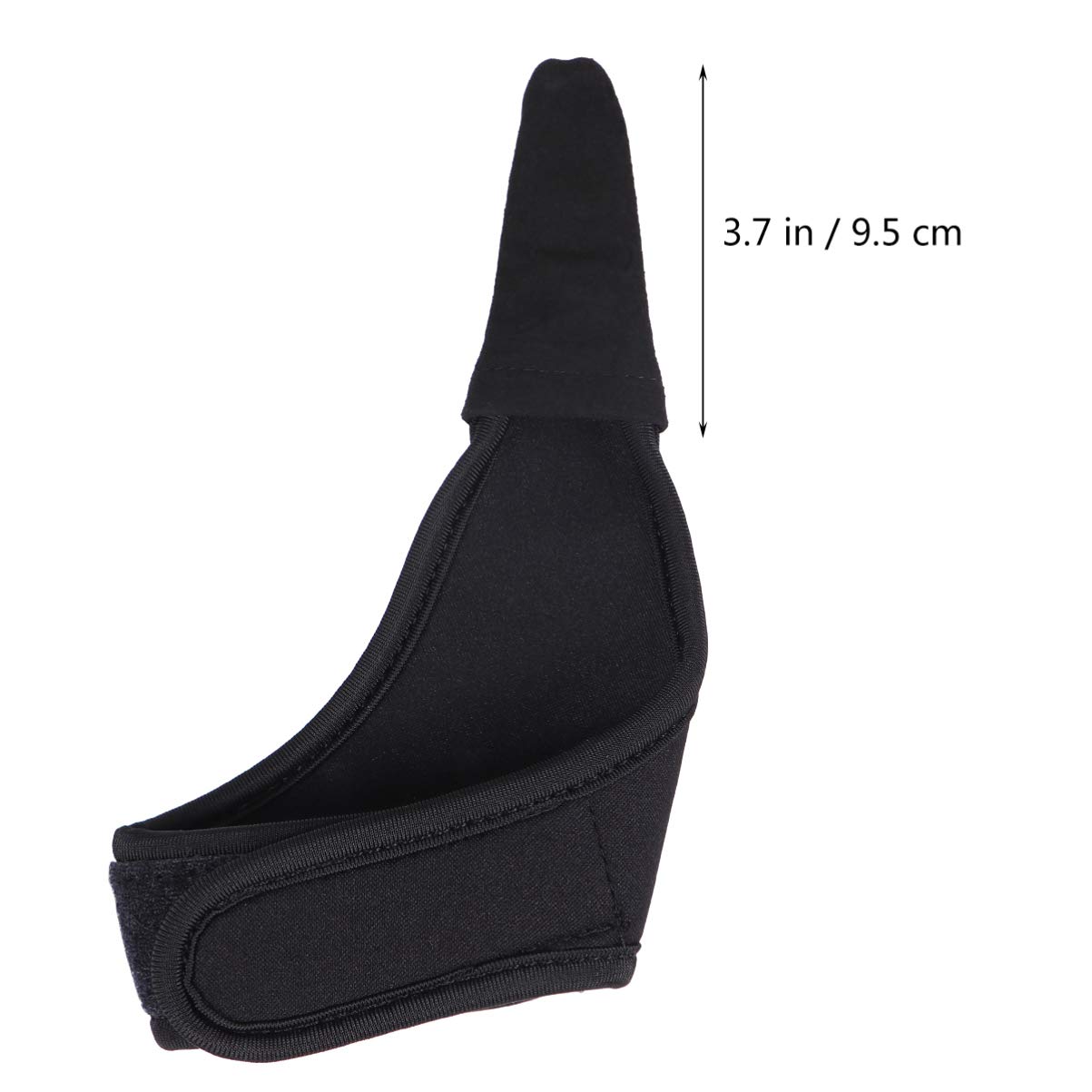 HEALLILY Fishing Gloves - Single Finger Gloves with Elastic Band for Outdoor Fishing, Finger Protector Gauntlet (Black) - Ideal for Saltwater, Freshwater & Ice Fishing Adventures