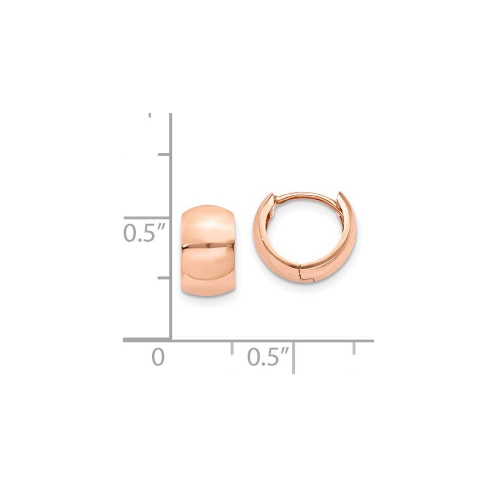 14K Rose Gold Hinged Hoop Earrings for Women - Classic Dainty Everyday Hoops - Perfect for Work, Date Night & Special Occasions