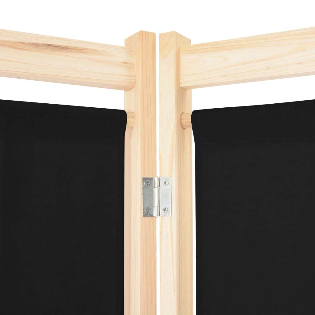 3-Panel Black Room Divider Screen 47.2