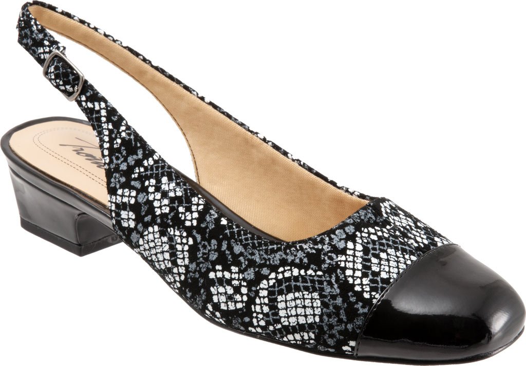 Trotters Women's Comfortable Slingback Pumps - Stylish Low Heel Dress Shoes for Work, Office & Special Occasions