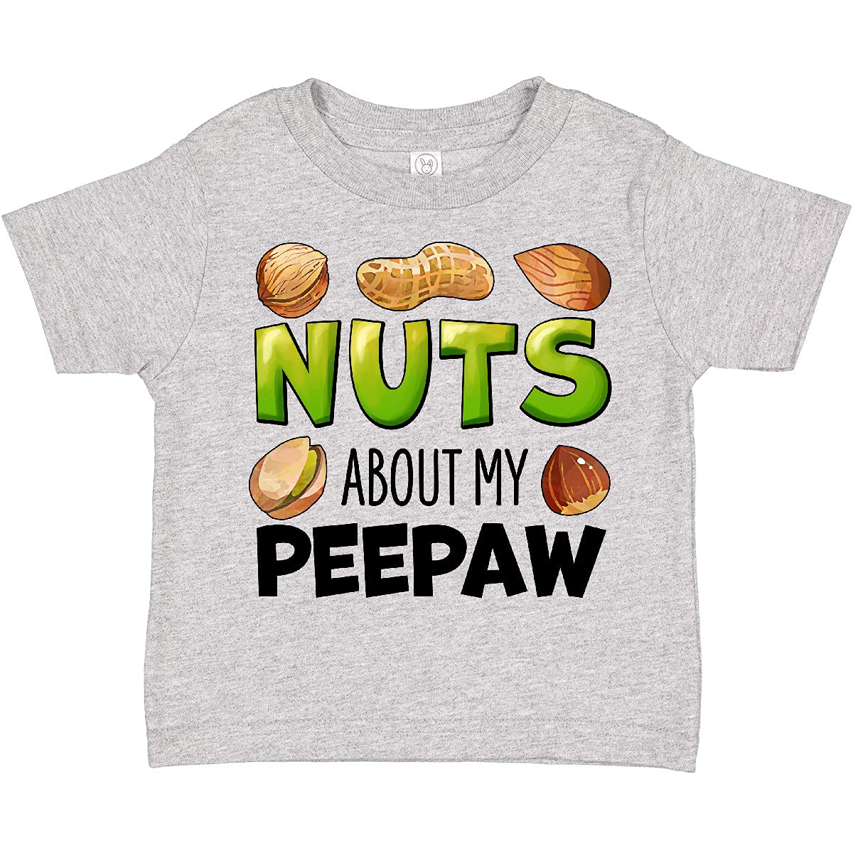 Buy Inktastic Nuts About My Peepaw Peanut Almond Pistachio Toddler T-Shirt - Cute Graphic Tee for Grandkids - Perfect for Family Reunions, Birthday Gifts & Casual Outings