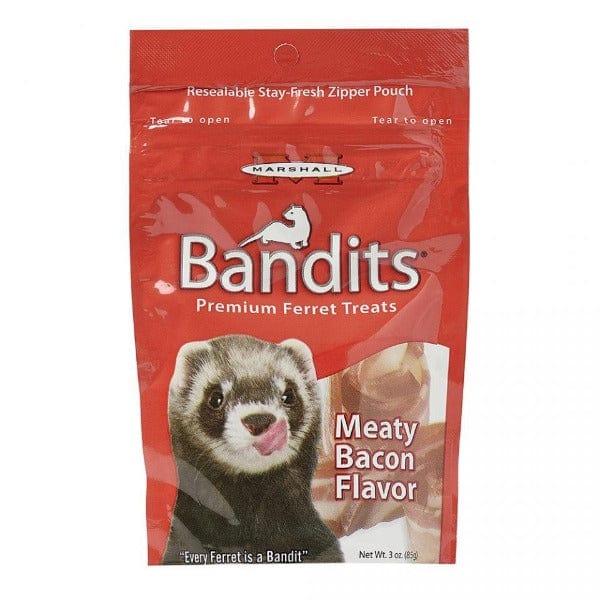 Premium Ferret Treats - Marshall Bandits Bacon Flavor | Healthy Snacks for Ferrets | Perfect for Training & Rewarding Your Pet Ferret