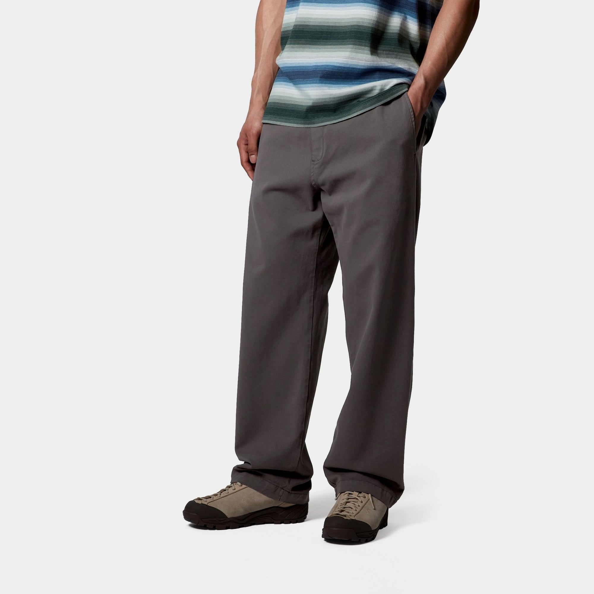 Floyde Men's Casual Pants - Graphite Garment Dyed Slim Fit Chinos for Work, Travel & Everyday Wear
