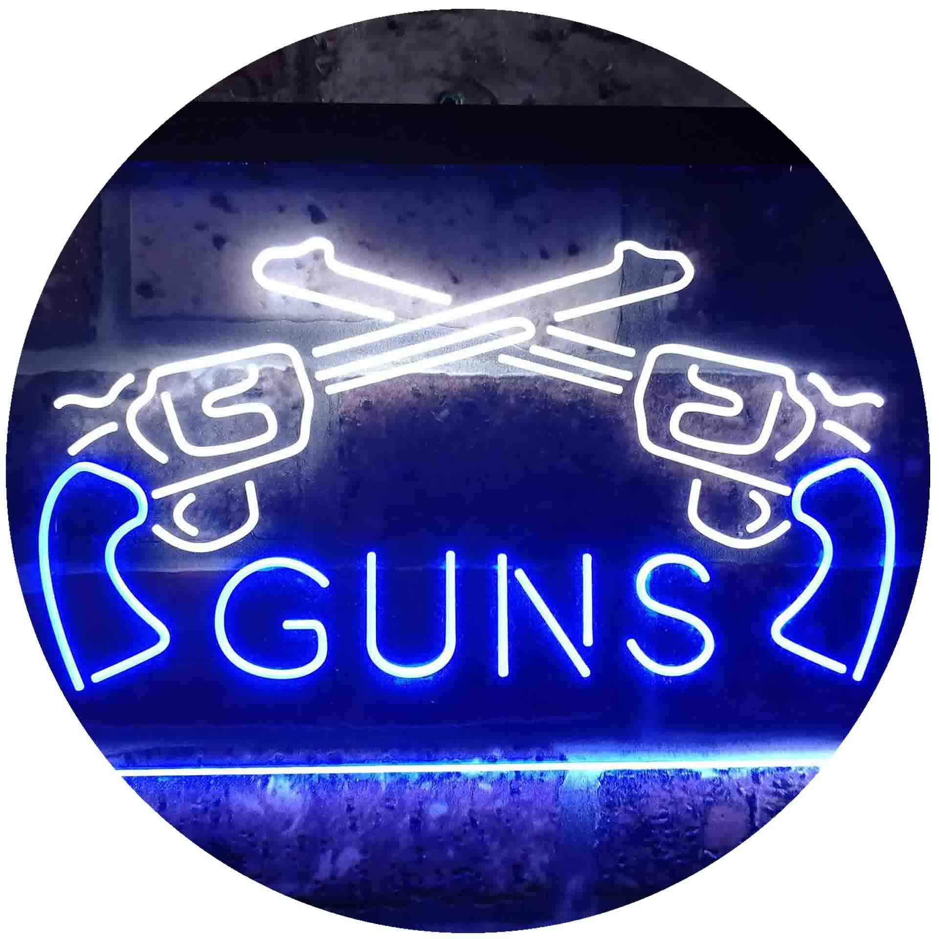 ADVPRO Dual Color LED Neon Sign - White & Blue 16x12