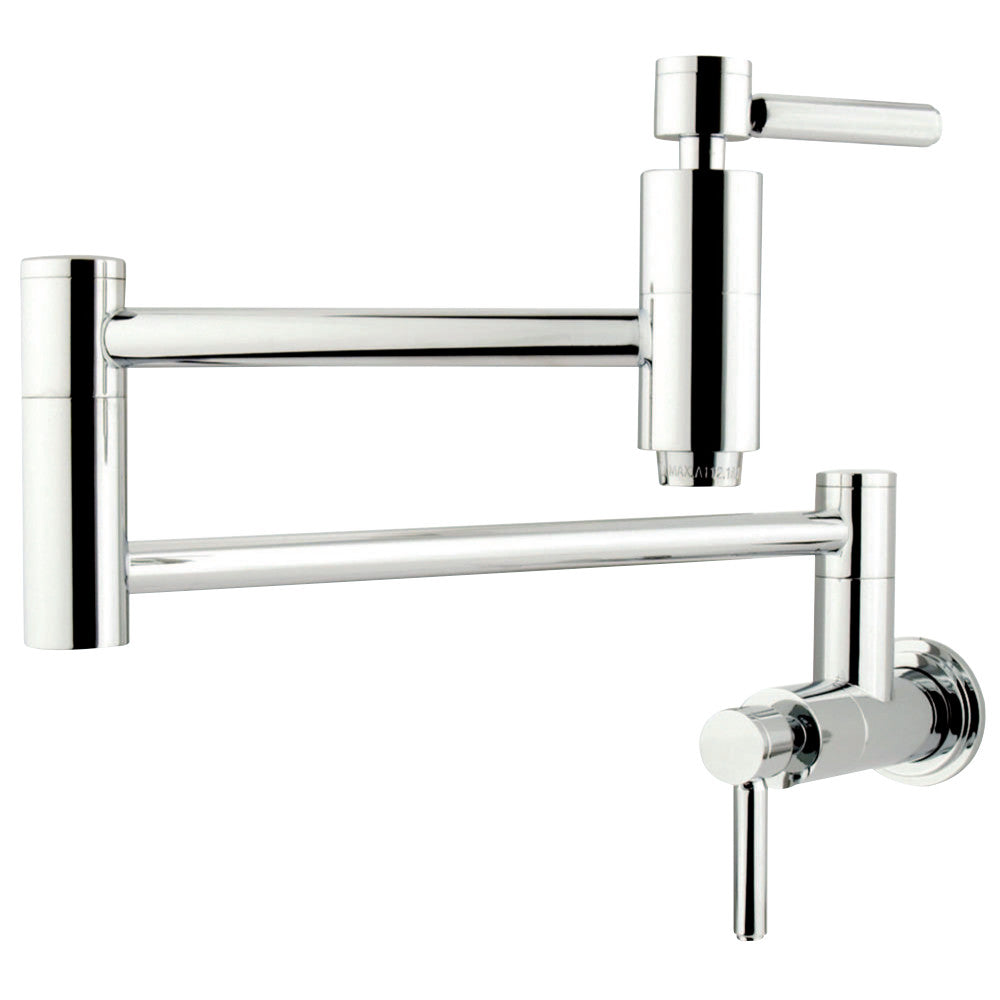 Modern Wall Mount Pot Filler Faucet - Brushed Nickel Kitchen Sink Faucet for Pasta & Stock Pots - Perfect for Home Chefs & Cooking Enthusiasts