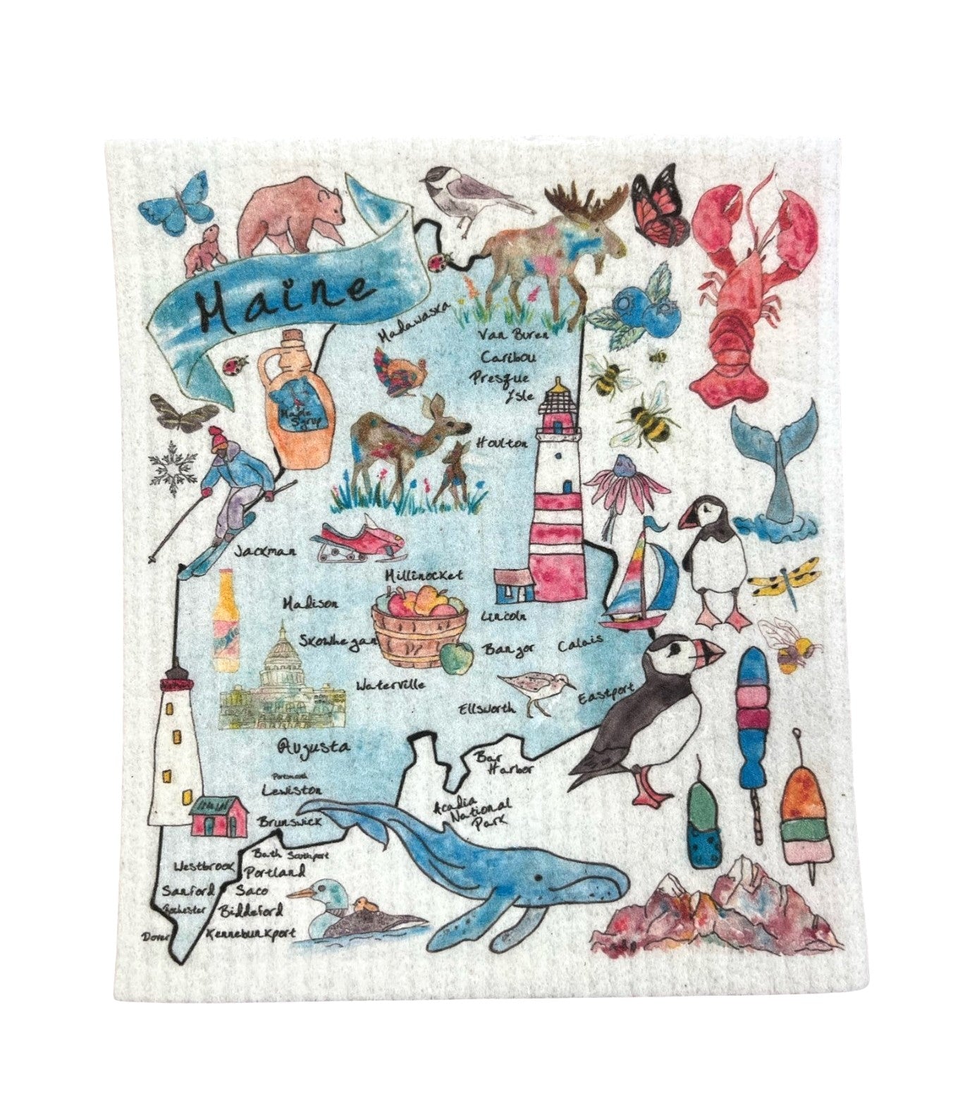 Premium Swedish Dishcloths - Eco-Friendly, Super Absorbent & Reusable Kitchen Towels for Cleaning, Dishes & Countertops | Perfect for Maine State Homes & Sustainable Living