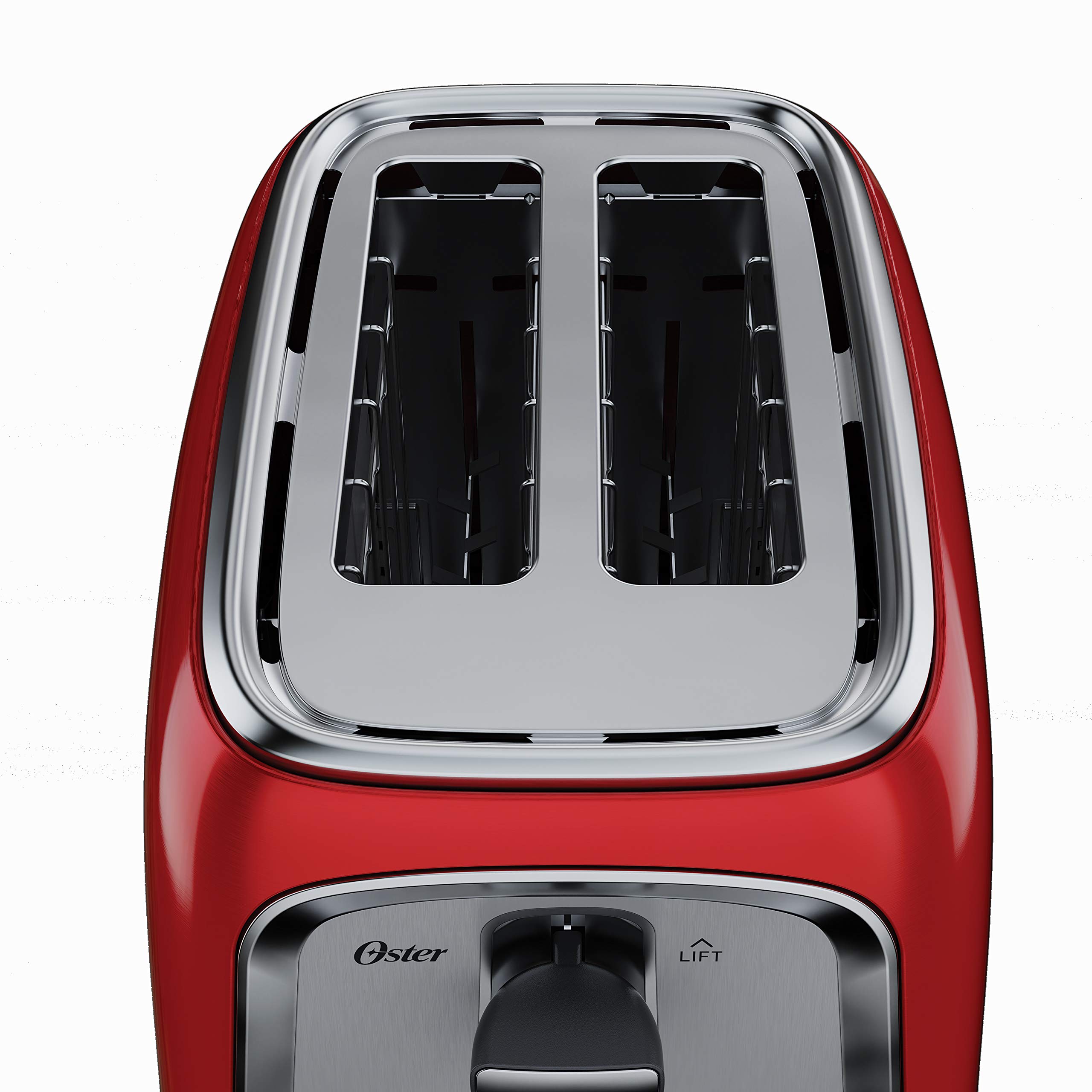 Oster® 2-Slice Toaster with Advanced Toast Technology - Candy Apple Red - Perfect for Breakfast, Kitchen, Dorm & Office Use