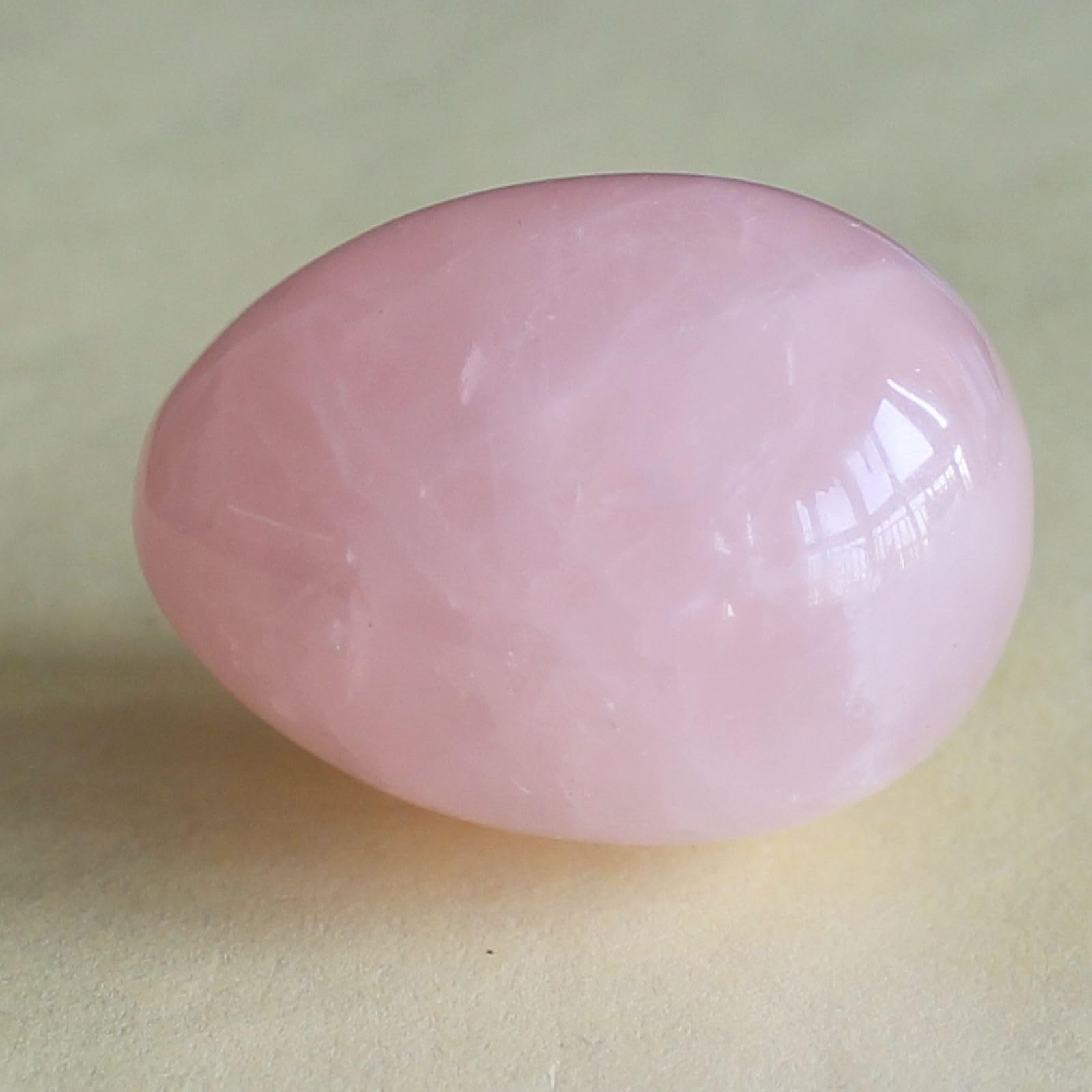 40x30mm Rose Quartz Egg - Natural Gemstone for Healing, Meditation & Jewelry Making - Perfect for Home Decor, Spiritual Gifts & Crystal Collections
