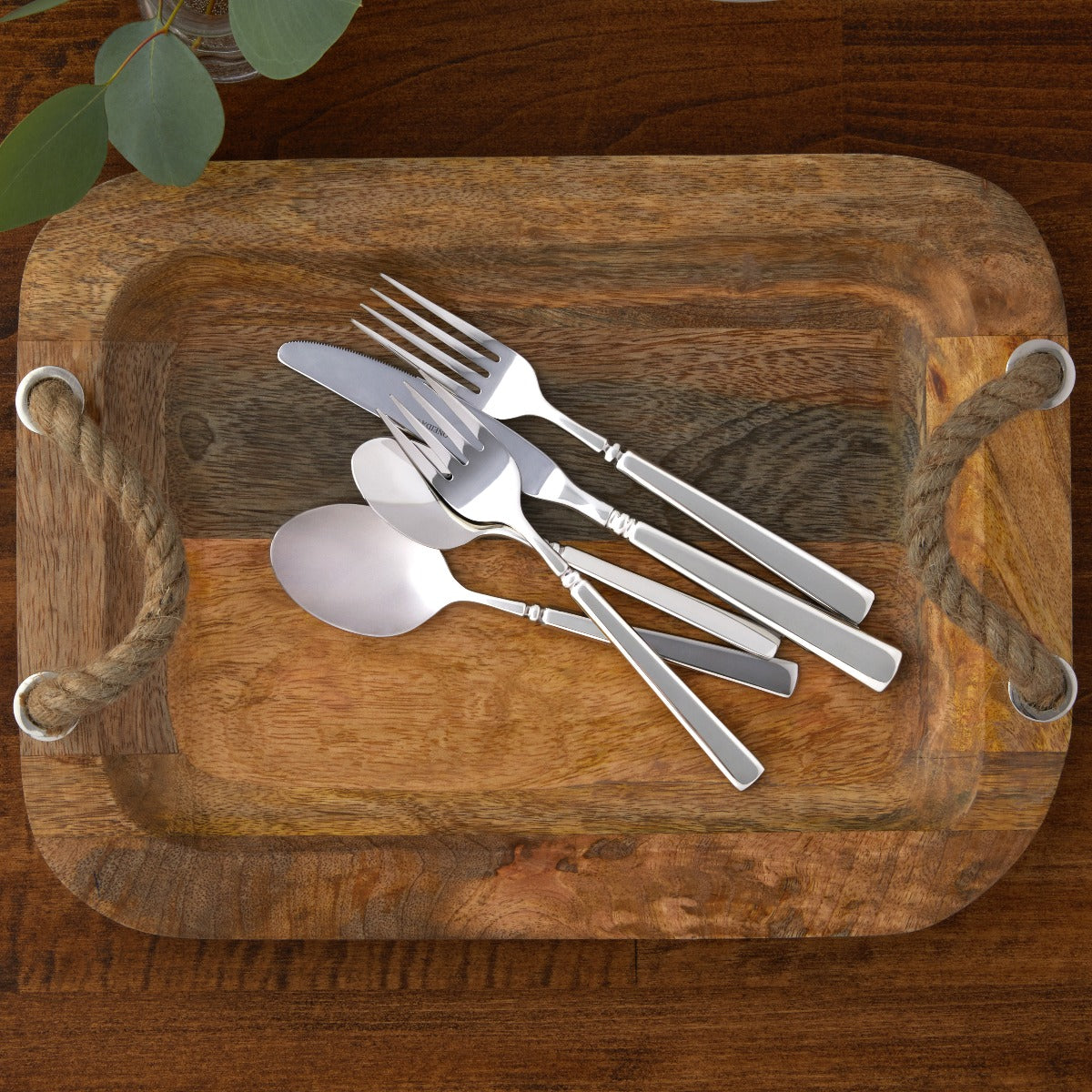 Easton Satin 20-Piece Stainless Steel Flatware Set - Elegant Silverware for Dining, Entertaining & Everyday Use