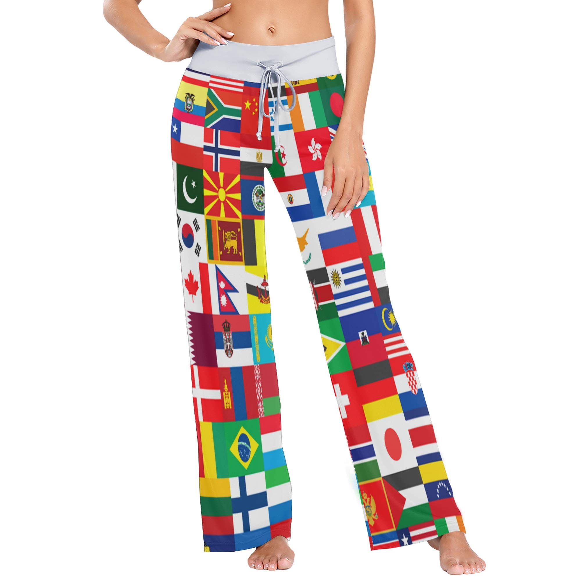 Women's Loose Casual Comfy Pajama Pants with Drawstring - Palazzo Wide Leg Lounge Pants for Sleep, Yoga & Home Relaxation
