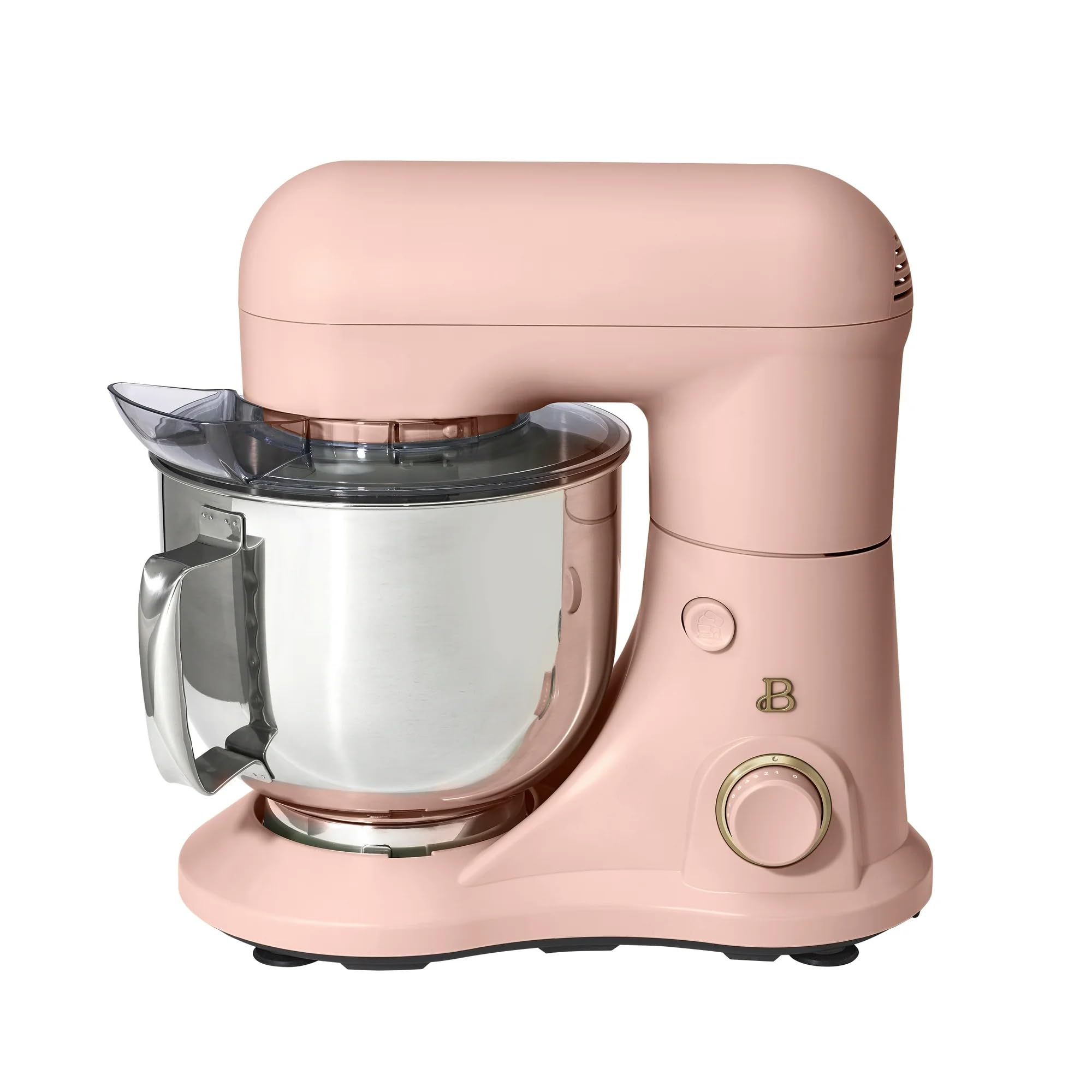 5.3 Qt Stand Mixer with Tilt-Head - Lightweight Powerful 300W Motor - 12 Speed Settings - Includes Beater, Whisk & Dough Hook - Splash Shield - by Drew Barrymore (Rose) - Perfect for Baking Cakes, Cookies, Bread & Pastries at Home