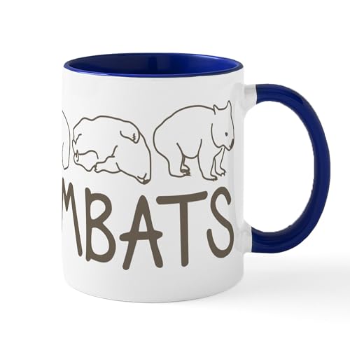 White/Navy Inside - I Heart Wombats Mug