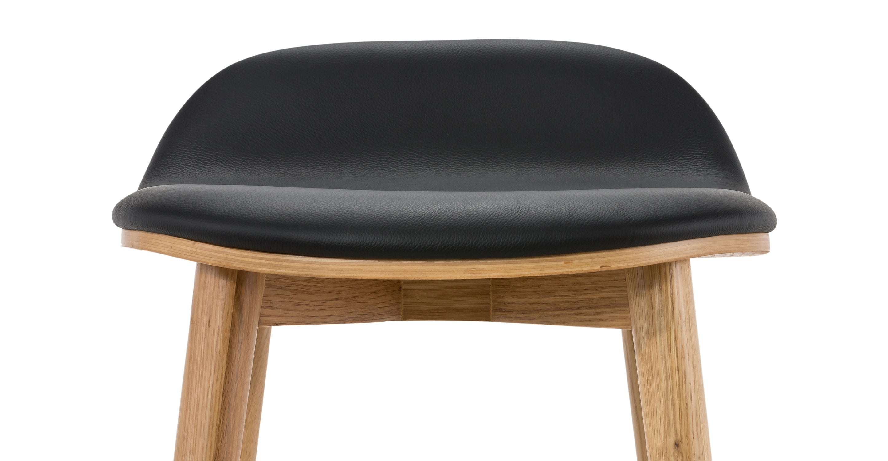 Notello Leather Counter Stool - Modern Bar Stool with Adjustable Height, PU Leather Seat & Metal Base - Perfect for Kitchen Island, Breakfast Bar & Home Decor
