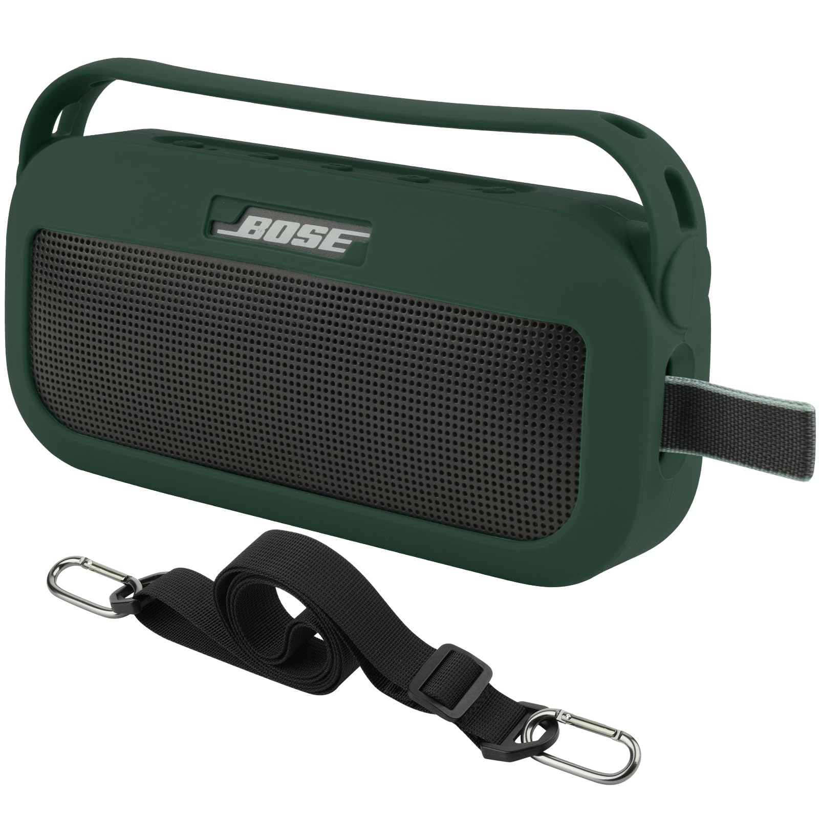 Bose SoundLink Flex Silicone Protective Case Cover with Handle - Durable Travel Pouch for Bose SoundLink Flex Speaker (Cypress Green) - Perfect for Outdoor Adventures, Beach Trips & Daily Commute