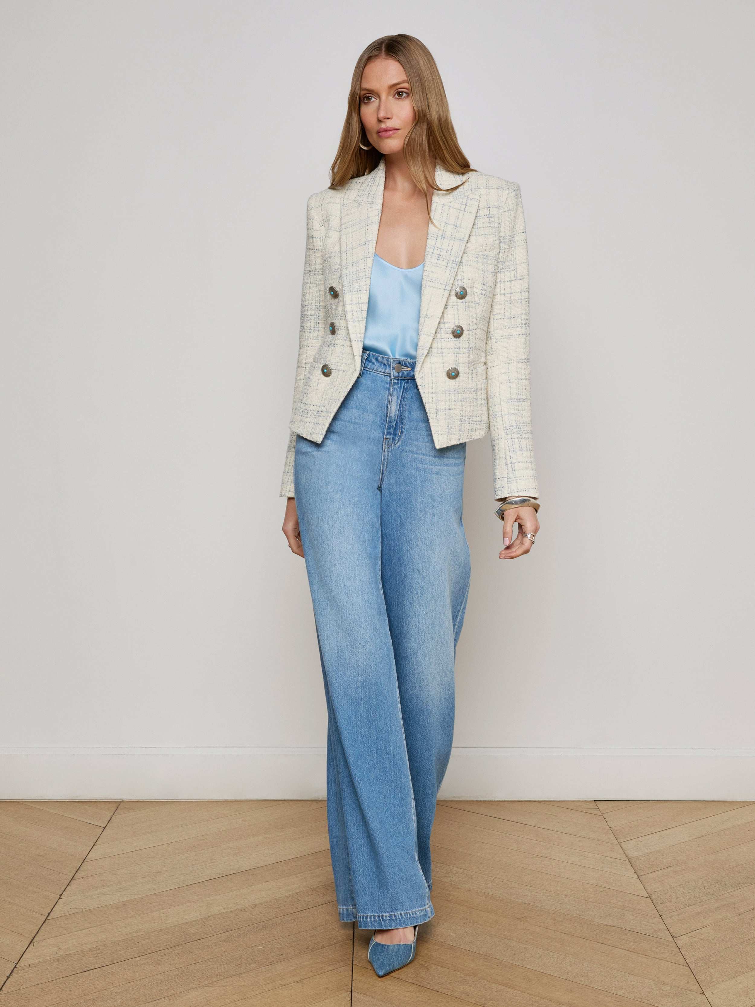 Stylish Brooke Tweed Blazer for Women - Classic Tailored Jacket for Office, Business & Formal Occasions - Perfect Workwear & Professional Outfit