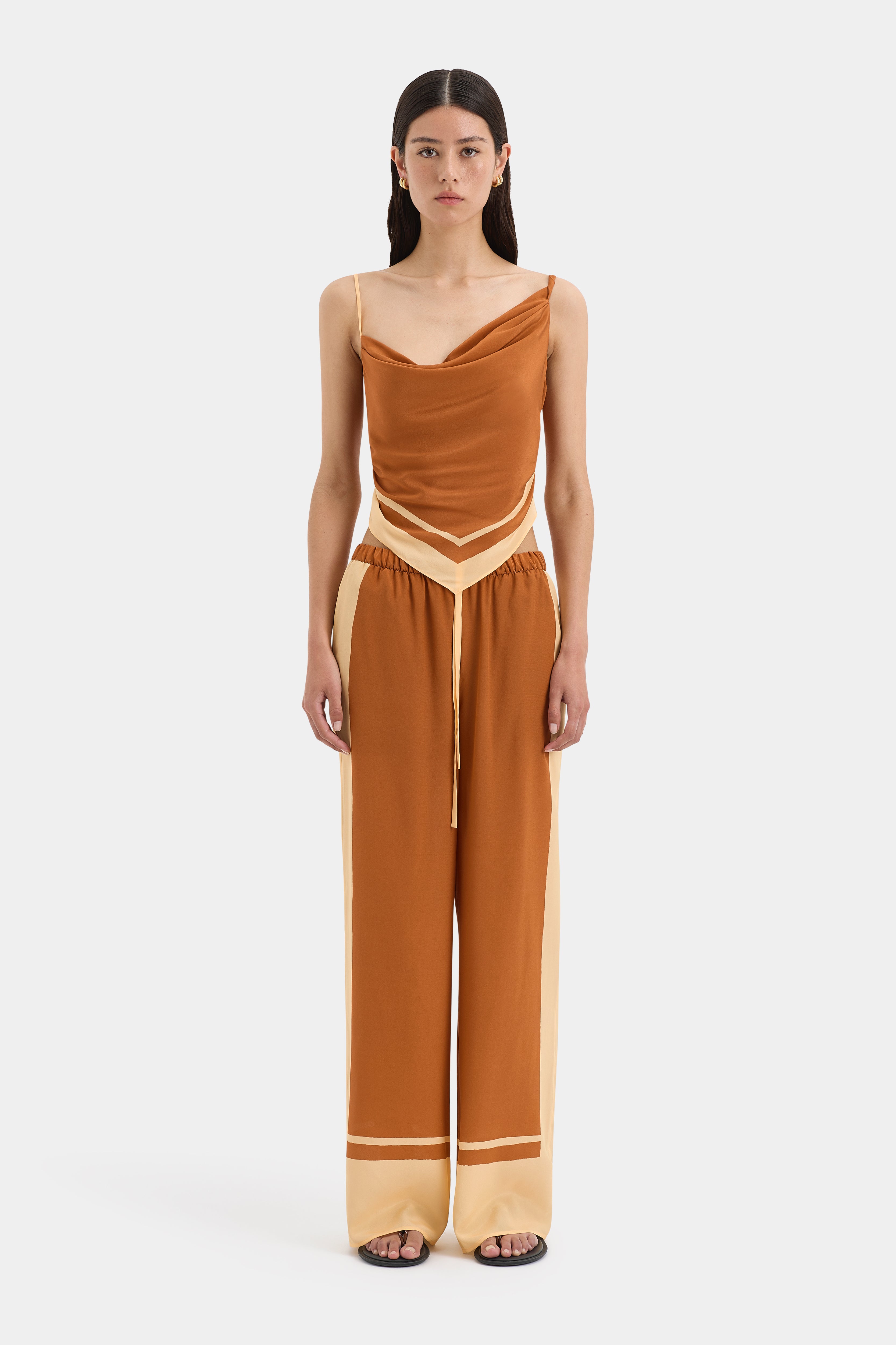 Soma Scarf Cami Top in Rust - Stylish Layering Piece for Women | Perfect for Casual Outfits, Date Nights & Office Wear