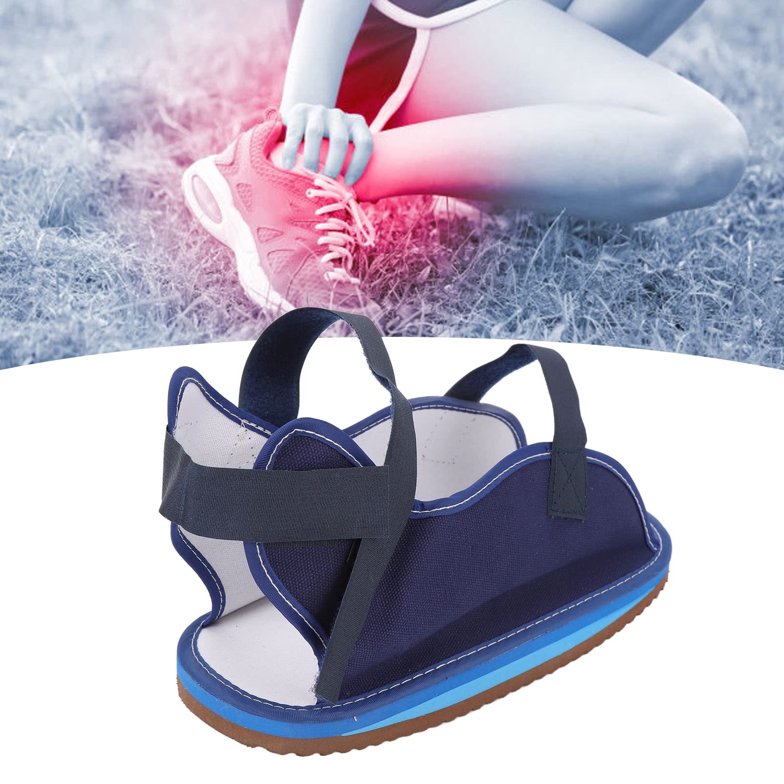 ANGGREK Open Heel Breathable Non-Slip Walking Shoes - Protective Foot Support for Broken Feet & Open Toe Comfort (Medium) - Ideal for Post-Injury Recovery & Daily Walking