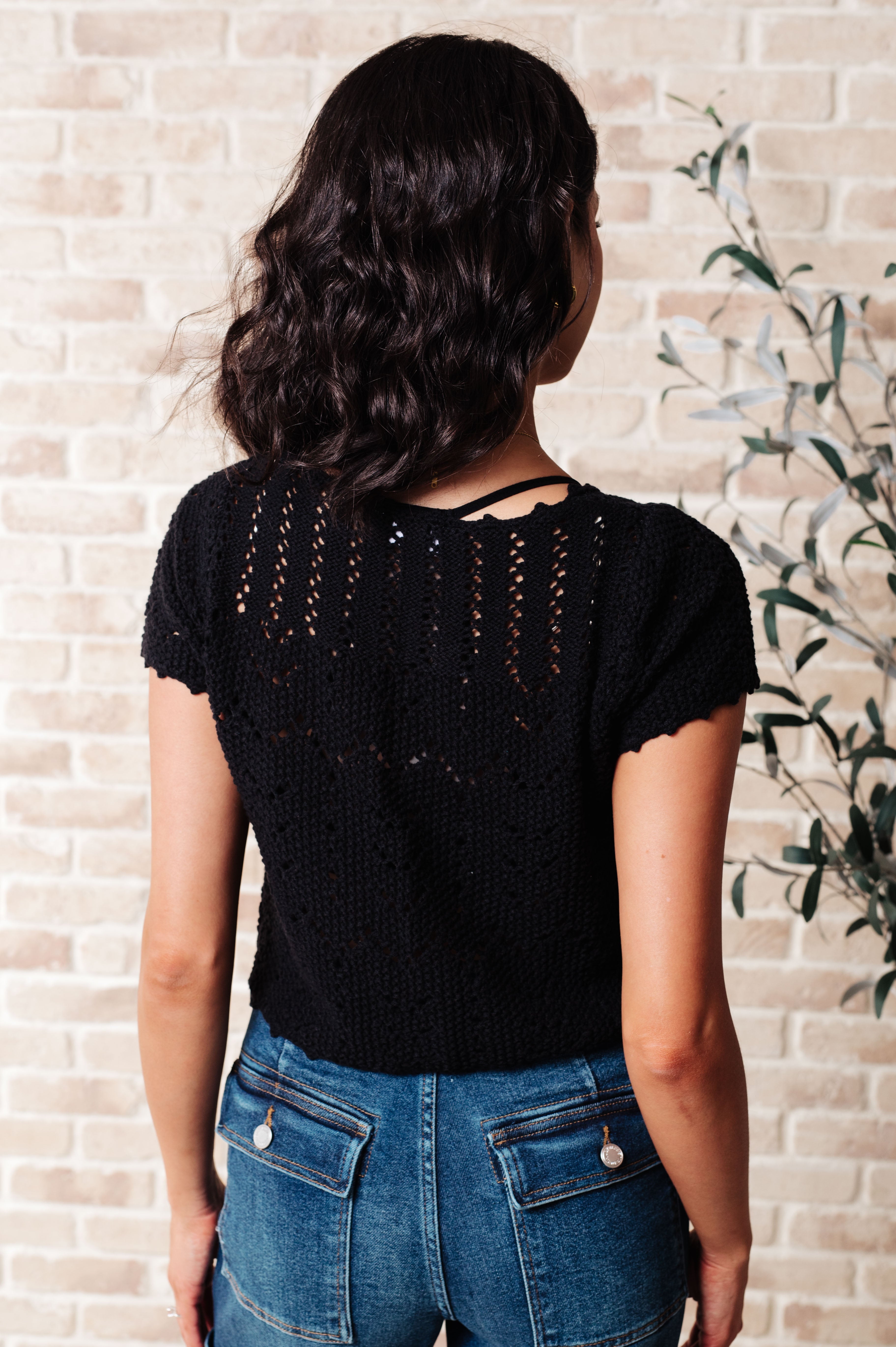 Black Nighttime Coffee Cardigan - Cozy Knit Sweater for Women | Perfect for Coffee Dates, Evenings & Relaxation