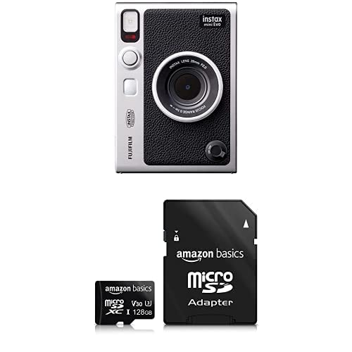Fujifilm Instax Mini EVO Instant Hybrid Camera with 32GB SD Card Bundle - Perfect for Travel, Parties & Instant Photo Printing