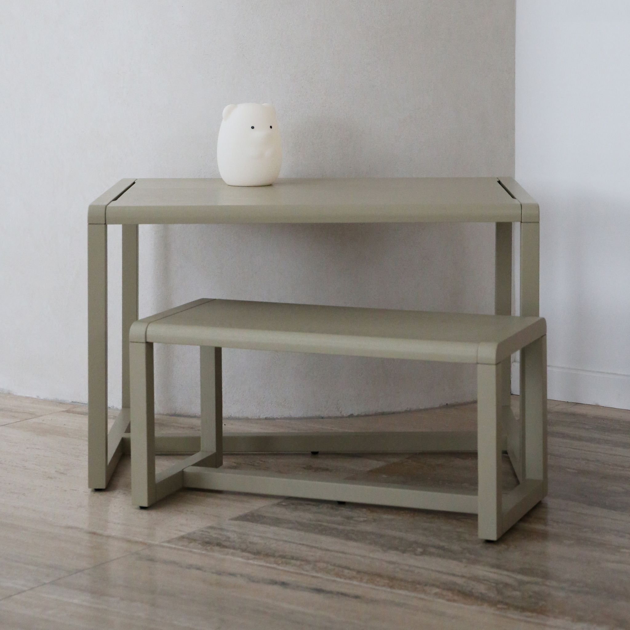 FERM LIVING Little Architect Kids Table - Modern Wooden Play Table for Toddlers, Cashmere Color - Perfect for Playroom, Nursery, and Learning Activities
