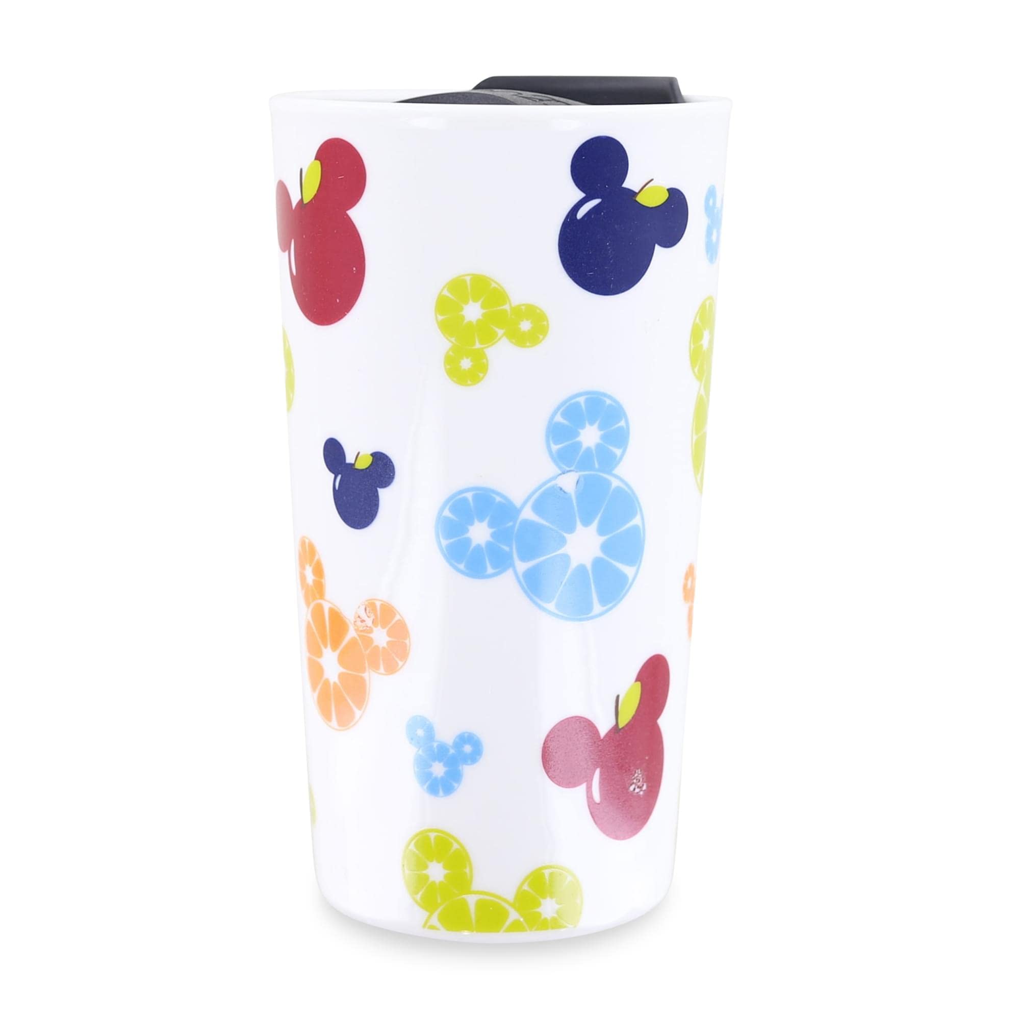 Disney Mickey Mouse 10oz Ceramic Travel Mug with Lid - Insulated Coffee Cup for Hot & Cold Drinks - Perfect for Travel, Office, and Home Use