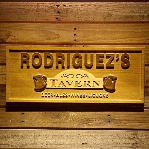 Personalized Tavern Beer Ales Wines Liquors Wooden Sign - Custom 3D Engraved Home Bar Decor for Man Cave - 23x9.25 Inch Rustic Wall Art - Perfect for Pub, Basement, Game Room & Gift Ideas