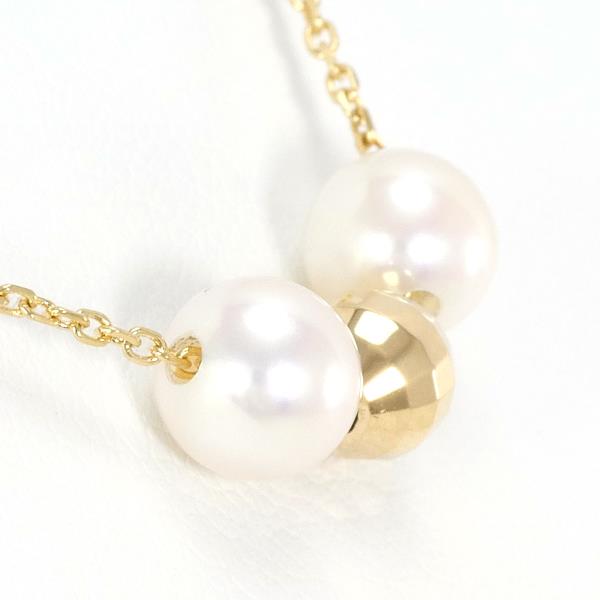 18K Yellow Gold Pearl Necklace for Women - Elegant Bridal Jewelry, Wedding Gift, Anniversary Present, Graduation Keepsake