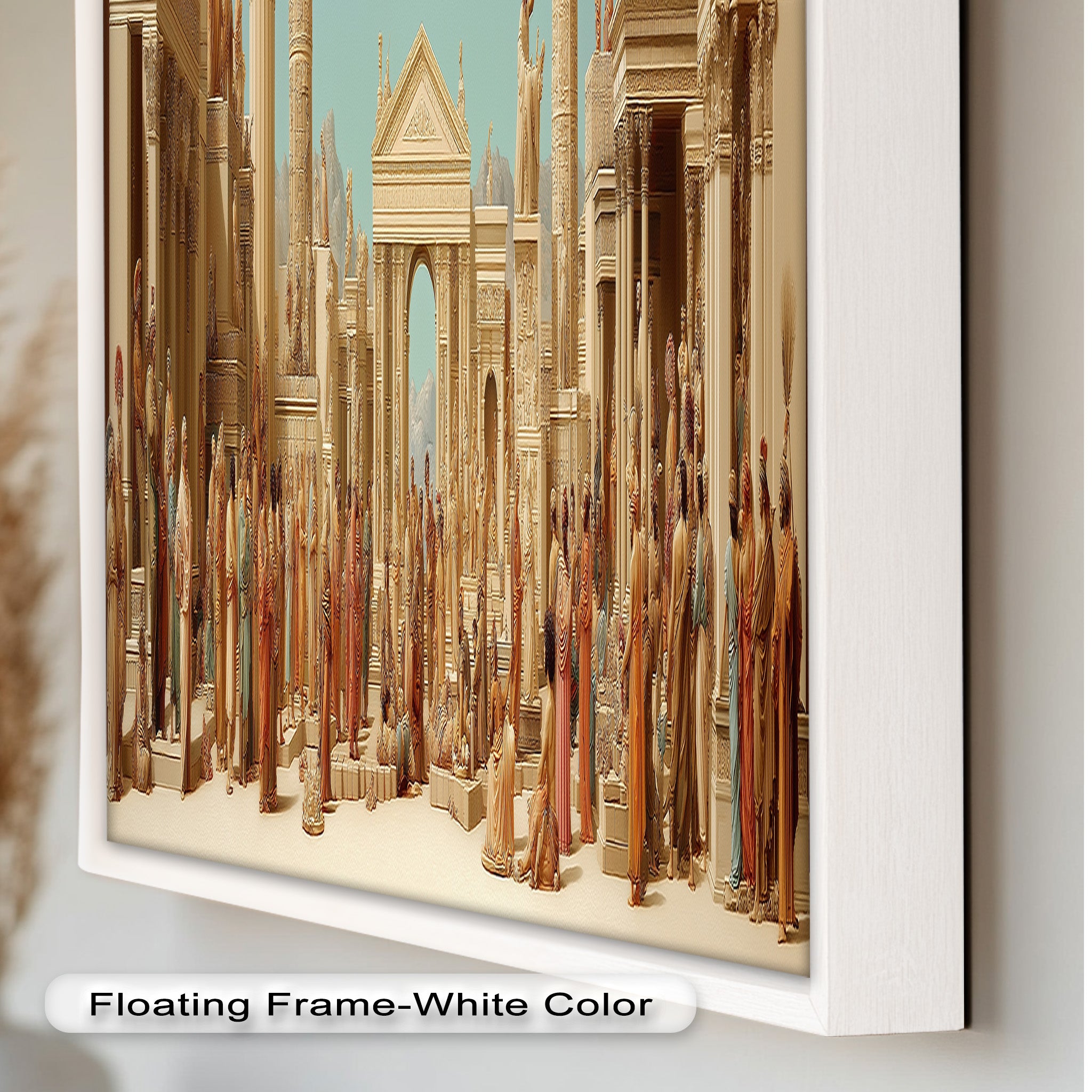 Ancient Agora Gathering - Roman Forum Oil Painting Wall Art | Historical Landscape Artwork | Perfect for Home Decor, Office & Gallery Display