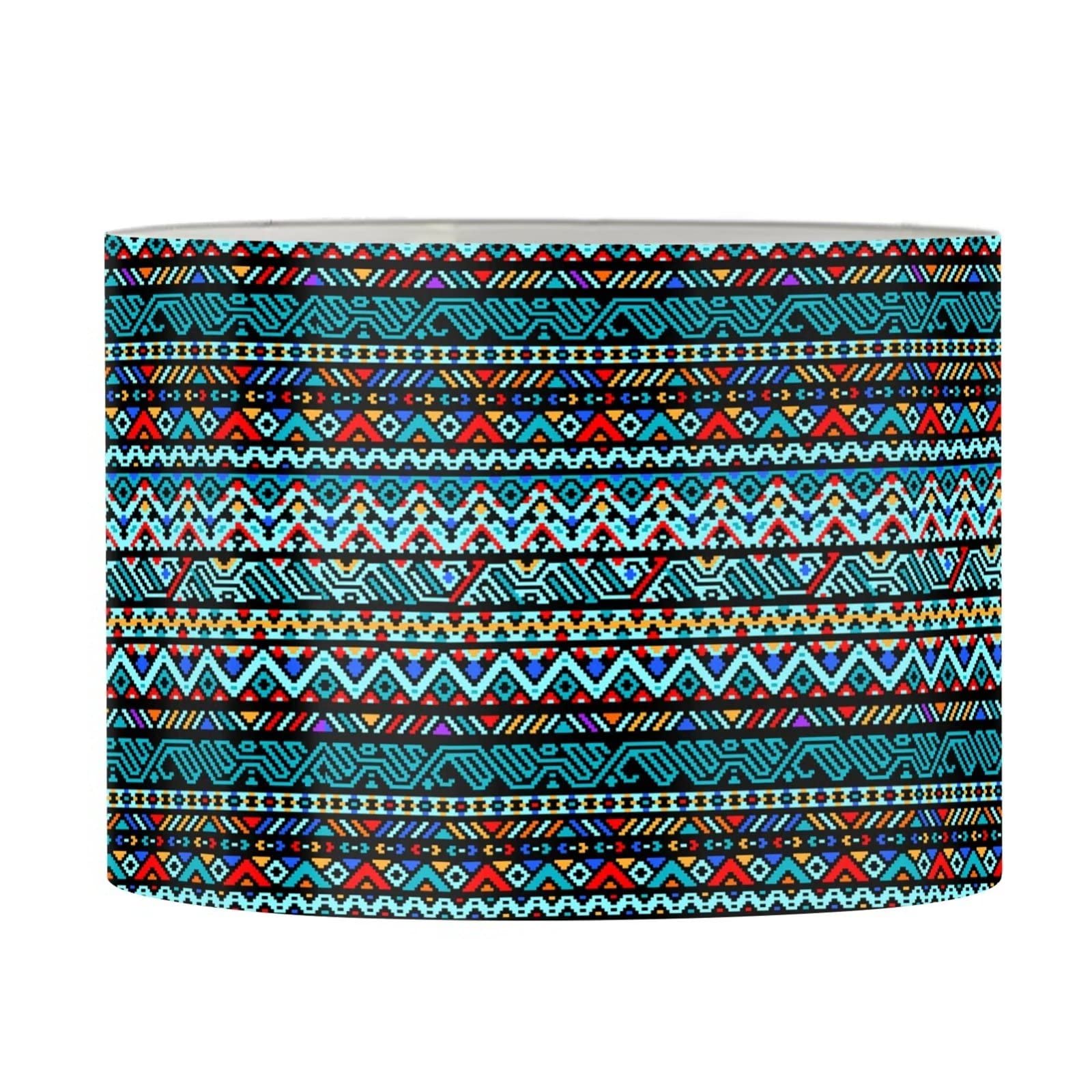 Southwest Navajo Small Lamp Shade - Aztec Ethnic Drum Lampshade for Table Lamp, Modern Home Decor - Perfect for Living Room, Bedroom & Office Lighting