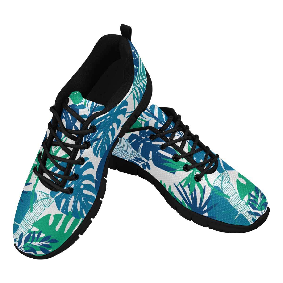InterestPrint Women's Lightweight Running Shoes - Tropical Flowers, Palm Leaves & Monstera Print Sneakers for Tennis, Jogging & Casual Wear | Breathable Comfort for Gym & Outdoor Activities