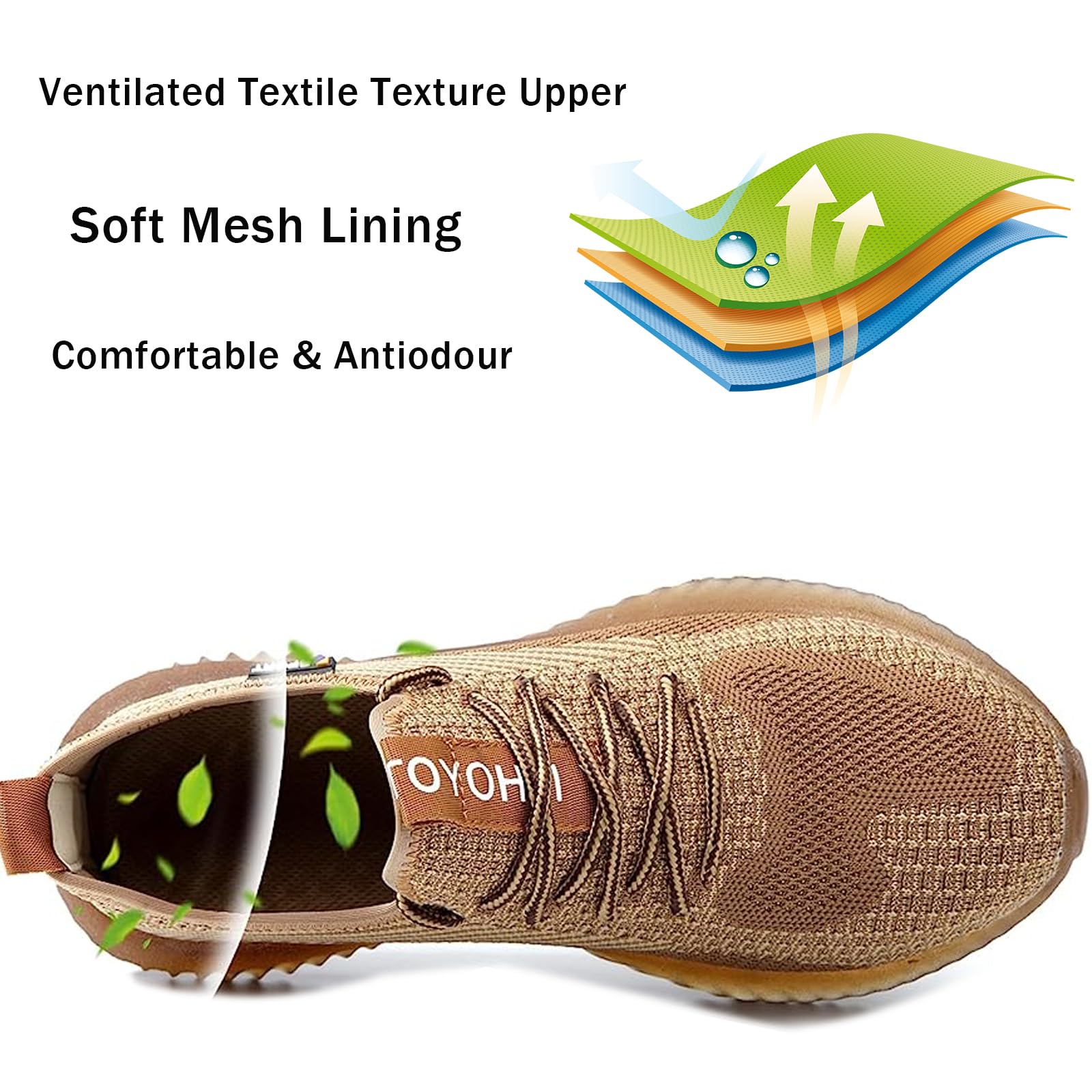 Drecage Steel Toe Work Boots for Men & Women - Breathable Safety Shoes with Puncture Proof Protection - OSHA Compliant Industrial Construction Footwear for Warehouse, Factory & Outdoor Work