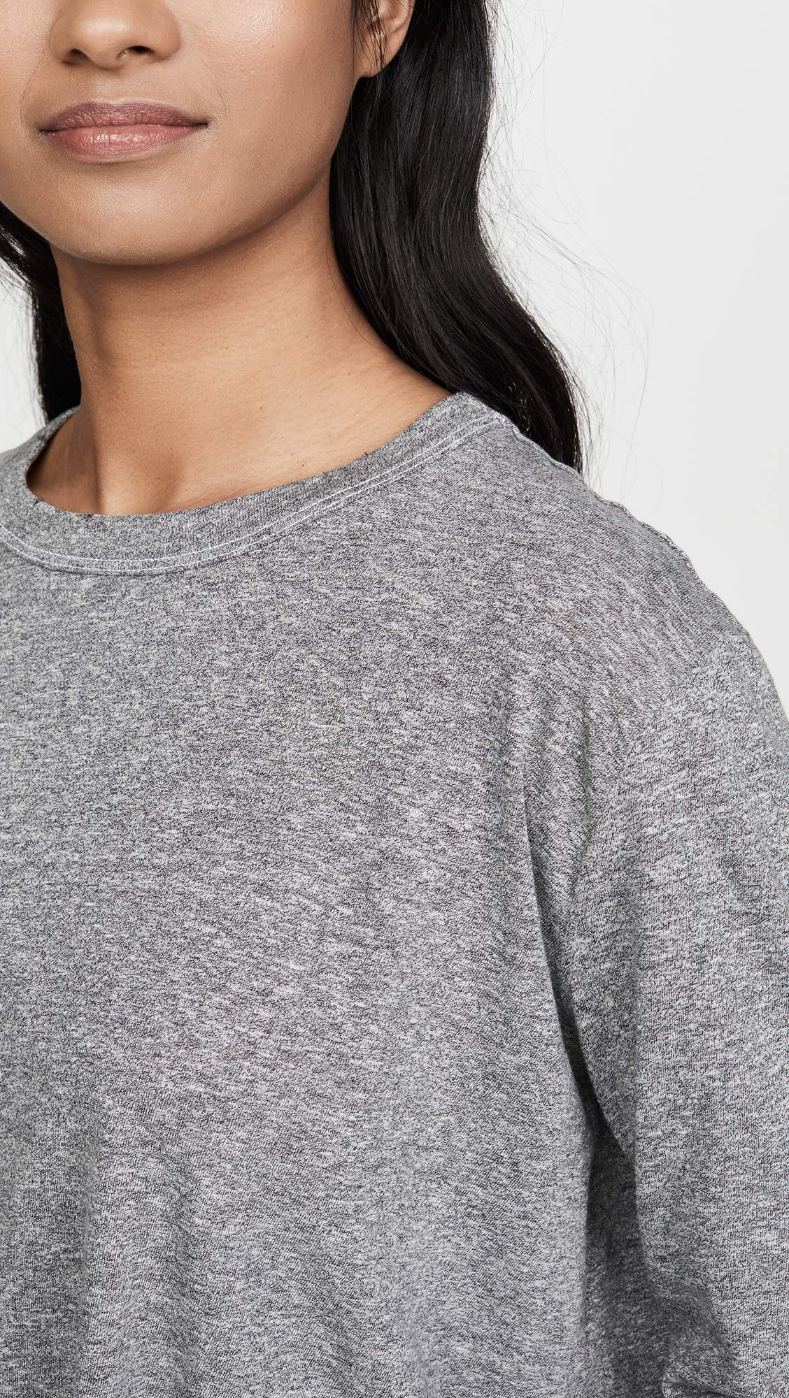 THE GREAT. Women's Long Sleeve Crop Top T-Shirt - Soft Casual Tee for Layering, Workouts & Everyday Wear