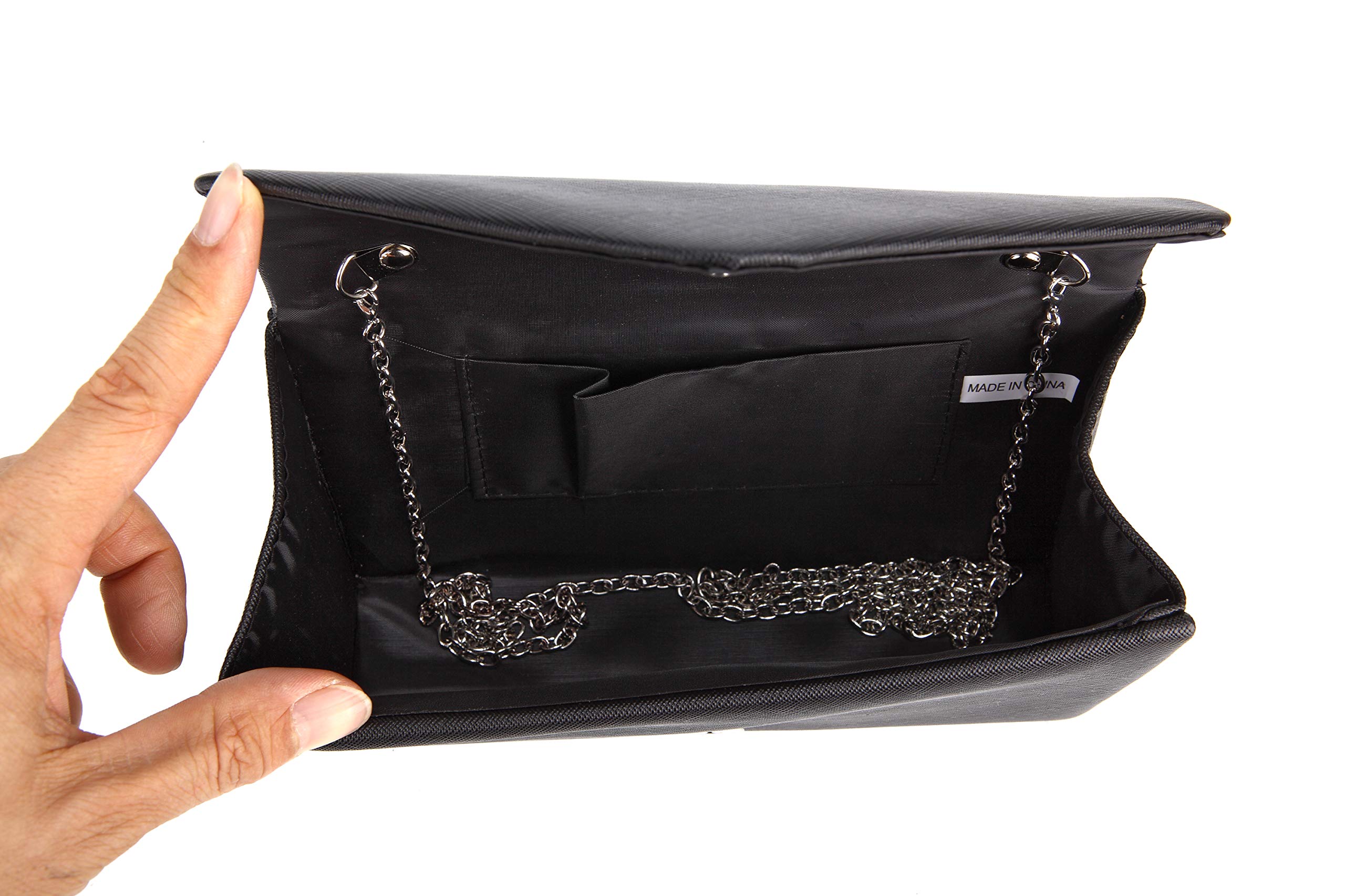 Elegant Faux Leather Women's Envelope Clutch Purse - Crossbody Evening Bag for Wedding, Party & Special Occasions | Perfect for Date Nights, Prom & Formal Events