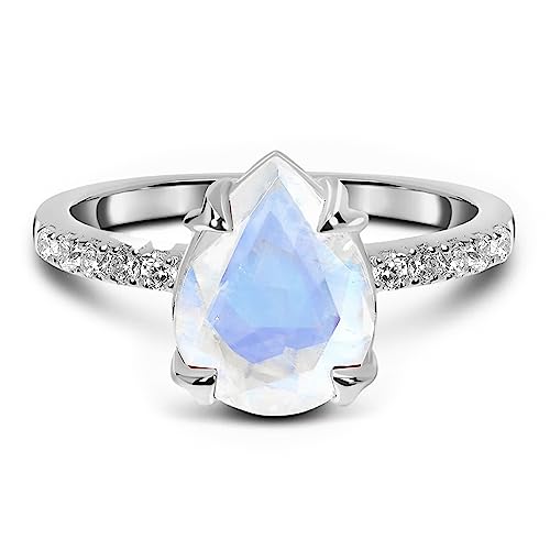 Silver Moonstone Ring - Nymph