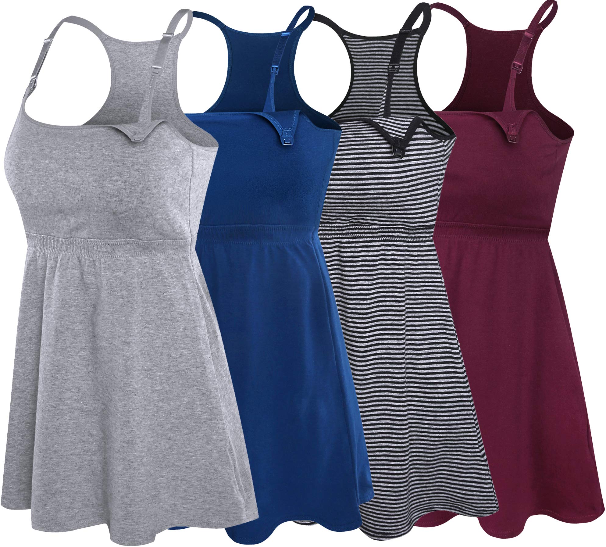 Comfortable Cotton Nursing Tank Top with Built-in Shelf Bra - Maternity Cami for Breastfeeding & Pregnancy - Perfect for Everyday Wear, Nursing Sessions & Lounge