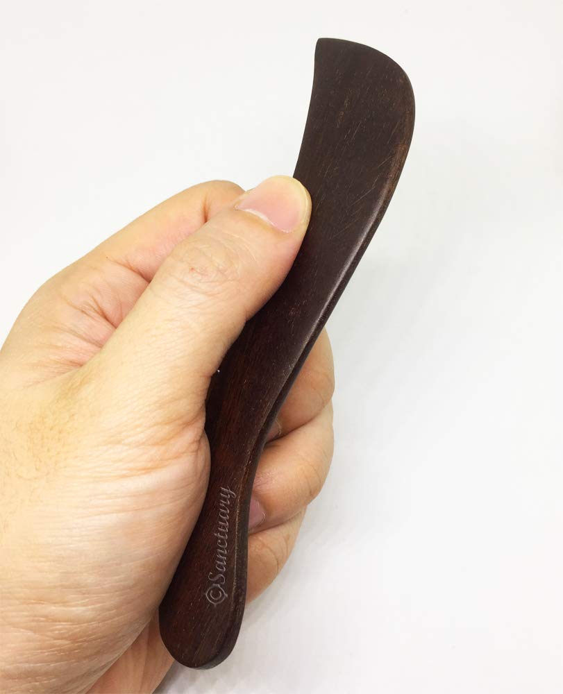 3-Piece Wooden Gua Sha Massage Set - Curve Knife & Dagger Shape Scraping Tools for Face, Neck & Back Pain Relief - Natural Body Massager for Thai Therapy & Relaxation at Home or Spa