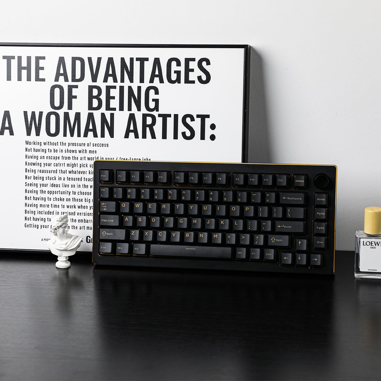 EPOMAKER Tide75 Wireless Mechanical Keyboard - 75% Aluminum Body, QMK/VIA Programmable, Hot-Swap Switches, FR4 Plate, Bluetooth/2.4Ghz/USB-C Connectivity, RGB Backlit, NKRO (Black) - Perfect for Gaming, Coding & Office Work