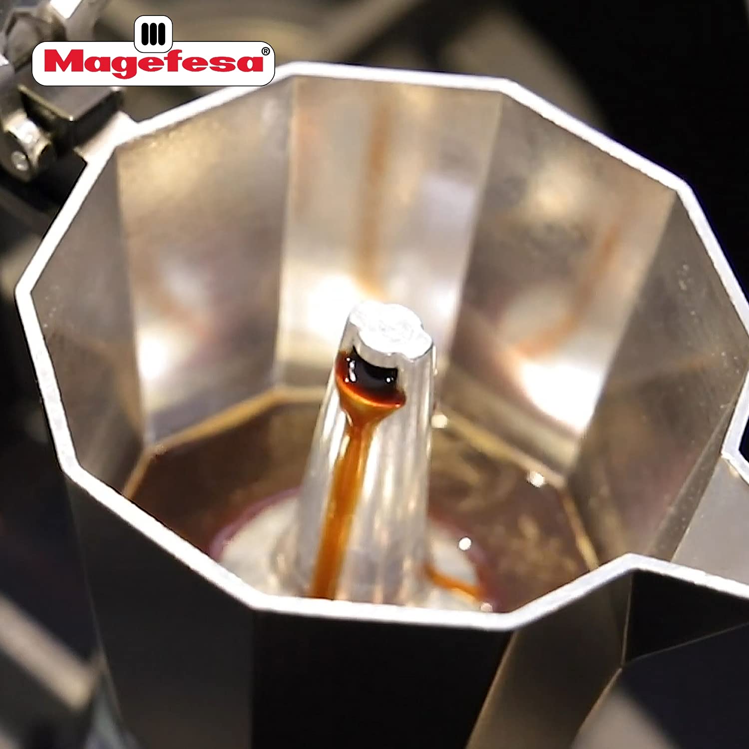 MAGEFESA Kenya Noir Stovetop Espresso Maker - 3 Cup Capacity for Rich Italian Coffee | Perfect for Home, Office & Camping Use
