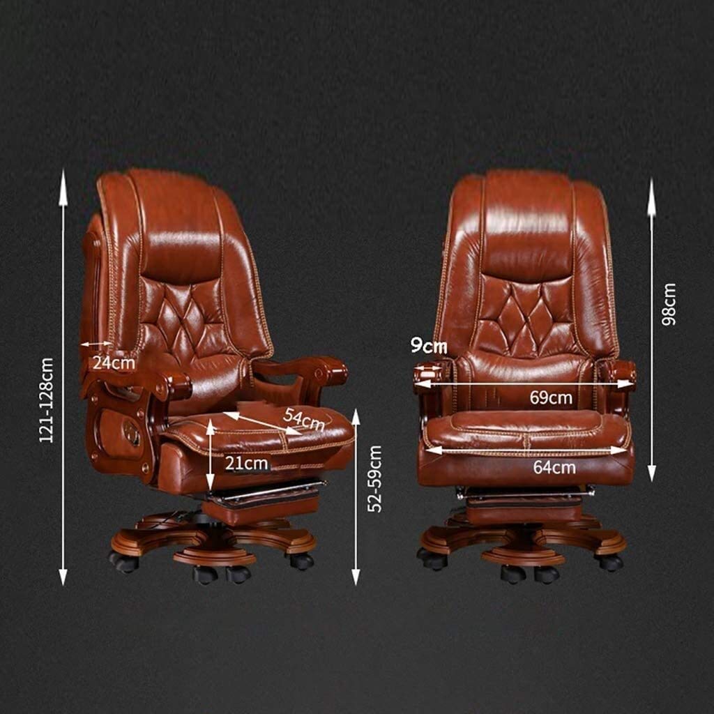 Premium Ergonomic Executive Office Chair - Adjustable Swivel with Lumbar Support & Armrests - Leather Desk Chair for Home & Business Use - Perfect for Long Work Hours, Video Conferencing & Computer Work