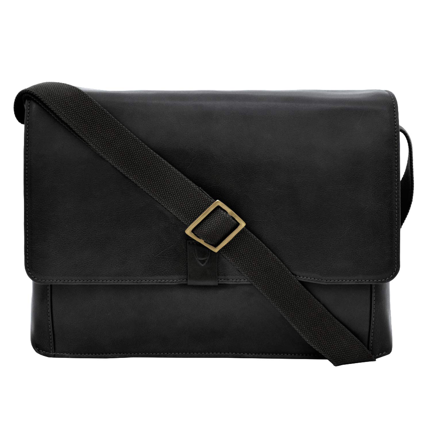 Hidesign Aiden Genuine Leather 15 Inch Laptop Messenger Bag for Men & Women - Stylish Business Shoulder Bag for Work, Travel & Daily Commute