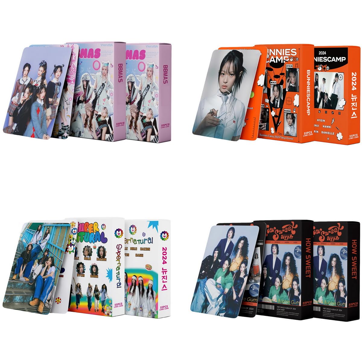 4Pack/220Pcs Bunny Lomo Photocards Set - Kpop Album Collectible Cards, Cute Bunny Fans Merchandise for BTS, Blackpink, TWICE - Perfect for Scrapbooking, Journaling, and Kpop Fan Gifts