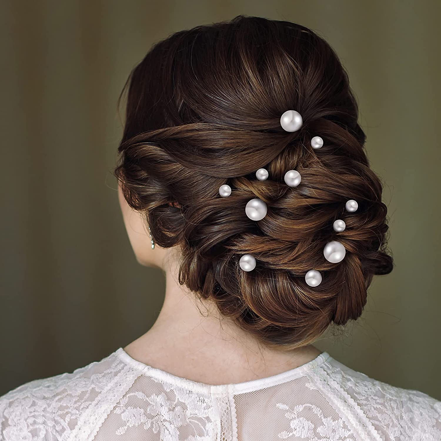 Ashkash 9-Piece U-Shaped Wedding Pearl Hairpins Set - Rhinestone Bridal Hair Accessories for Brides & Bridesmaids | Pearl Bobby Pins & Hair Clips for Women (Single Pearl Design) - Perfect for Weddings, Proms & Formal Events