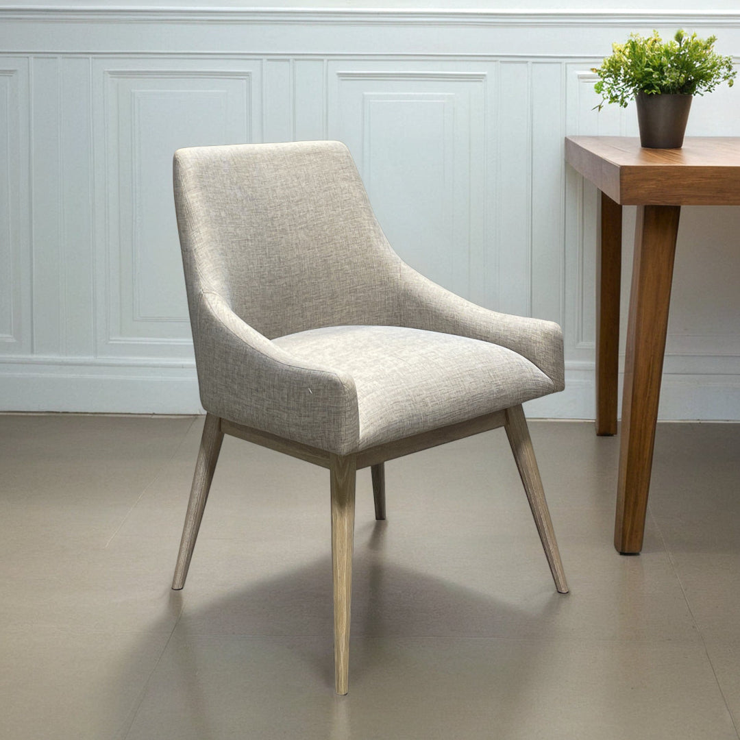 Olivia Modern Dining Chair - Upholstered Fabric Seat, Sturdy Wooden Legs - Perfect for Kitchen, Dining Room, Breakfast Nook & Home Office