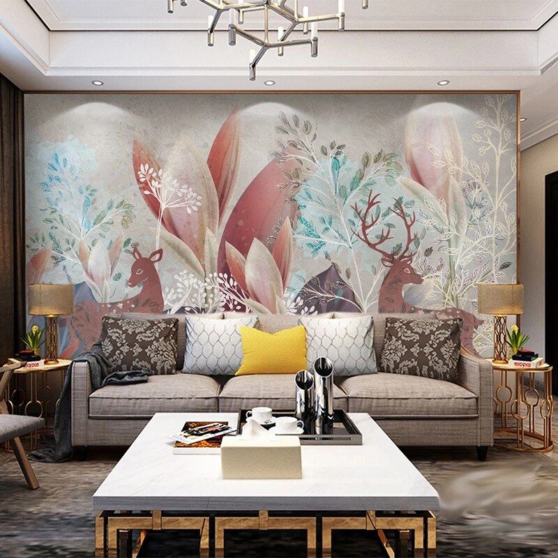 Premium Woodland Wallpaper Mural - Nature-Inspired Forest Design for Bedroom & Living Room | Create a Peaceful & Serene Atmosphere | Perfect for Home Decor, Nursery, and Office Spaces