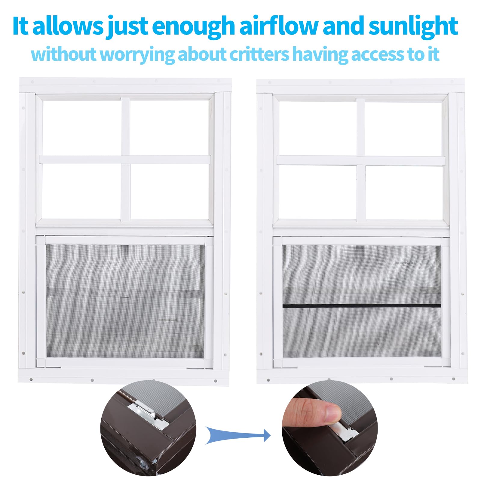 Aluminum Frame Shed Windows with Tempered Glass - 14