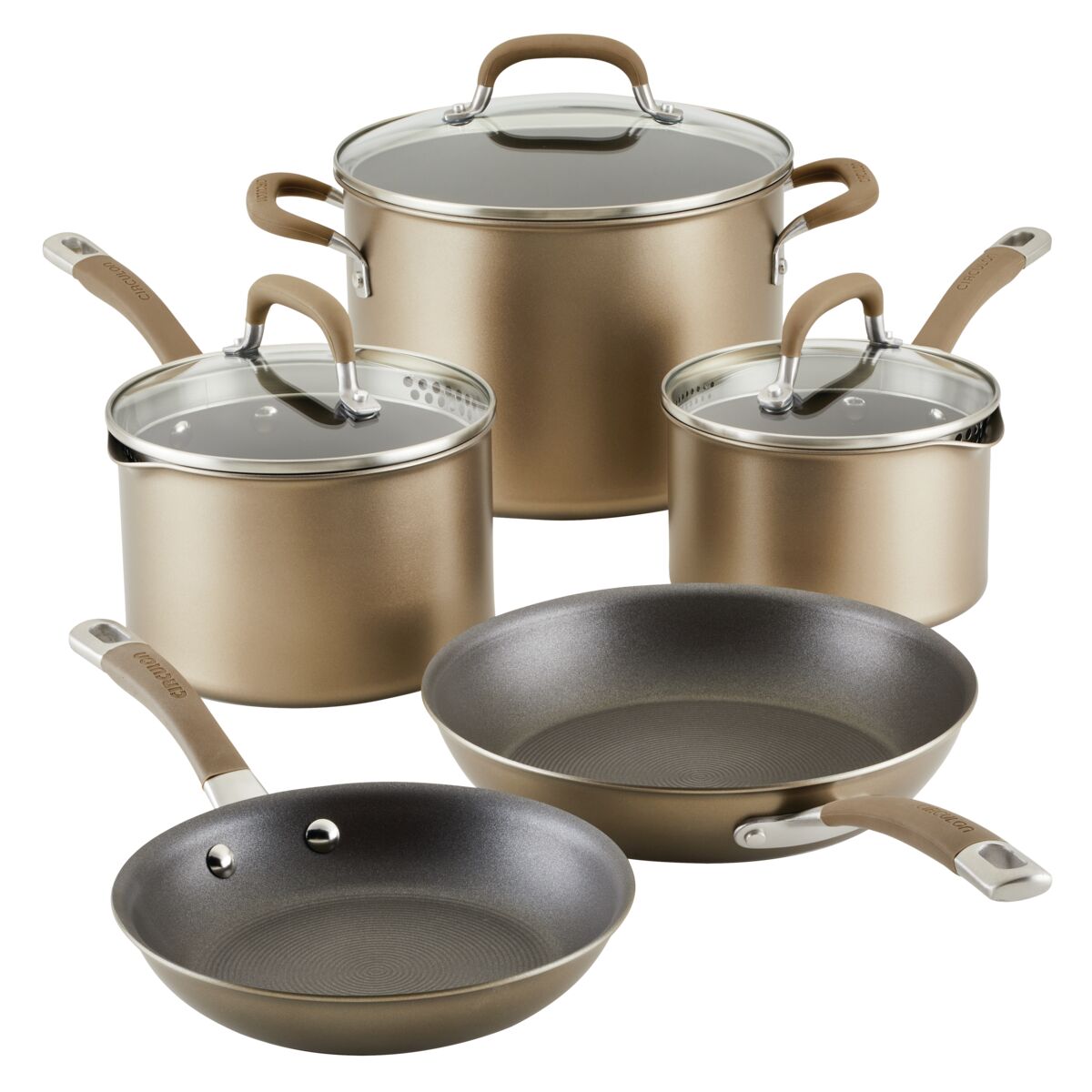 8-Piece Nonstick Cookware Set - Pots and Pans for Induction, Gas & Electric Stoves - Perfect for Frying, Boiling & Sauteing - Kitchen Essentials for Home Cooking & Professional Chefs