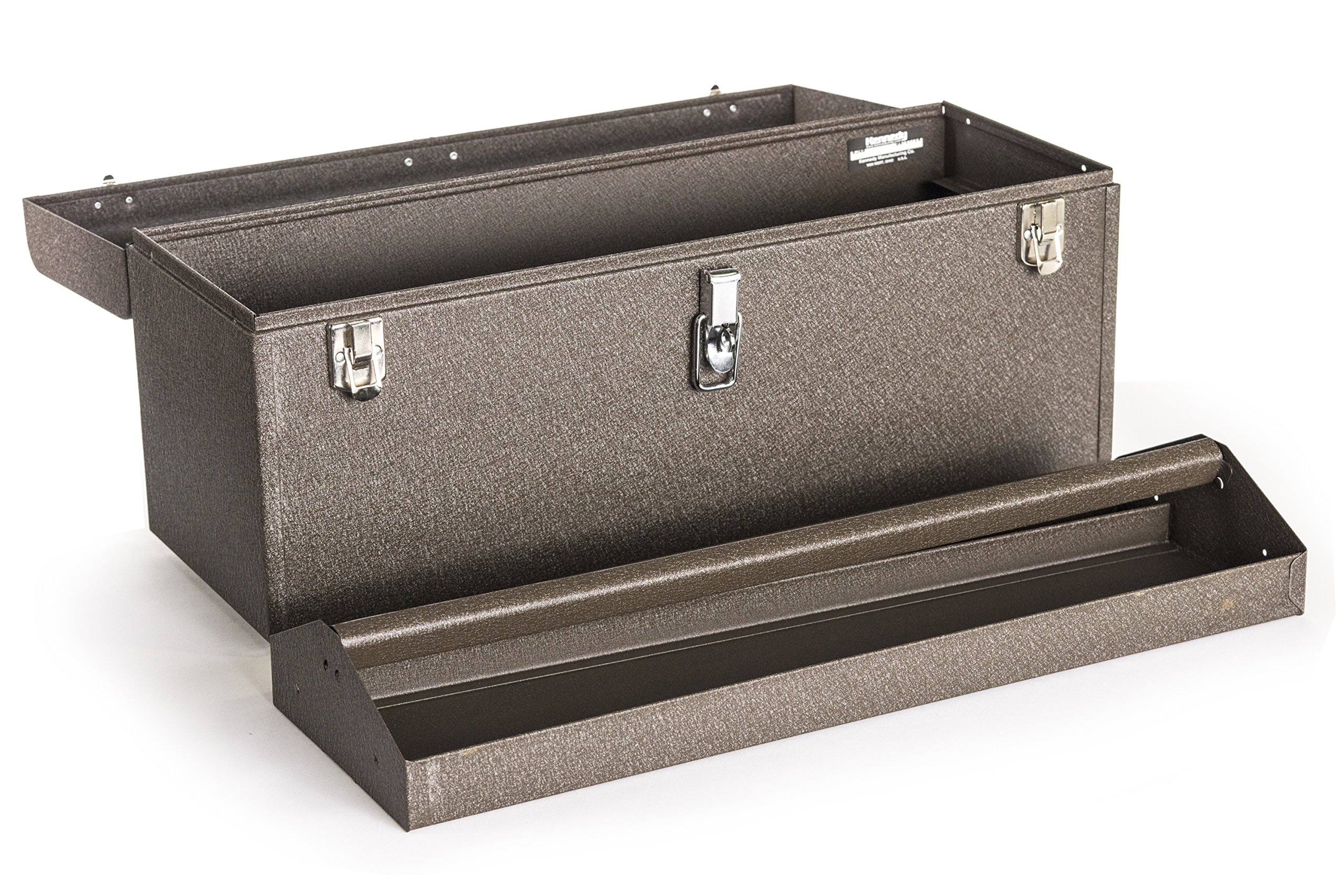 Kennedy Manufacturing K24B 24-Inch All-Purpose Tool Box - Durable Brown Wrinkle Finish - Perfect for Home Garage, Workshop & Professional Use