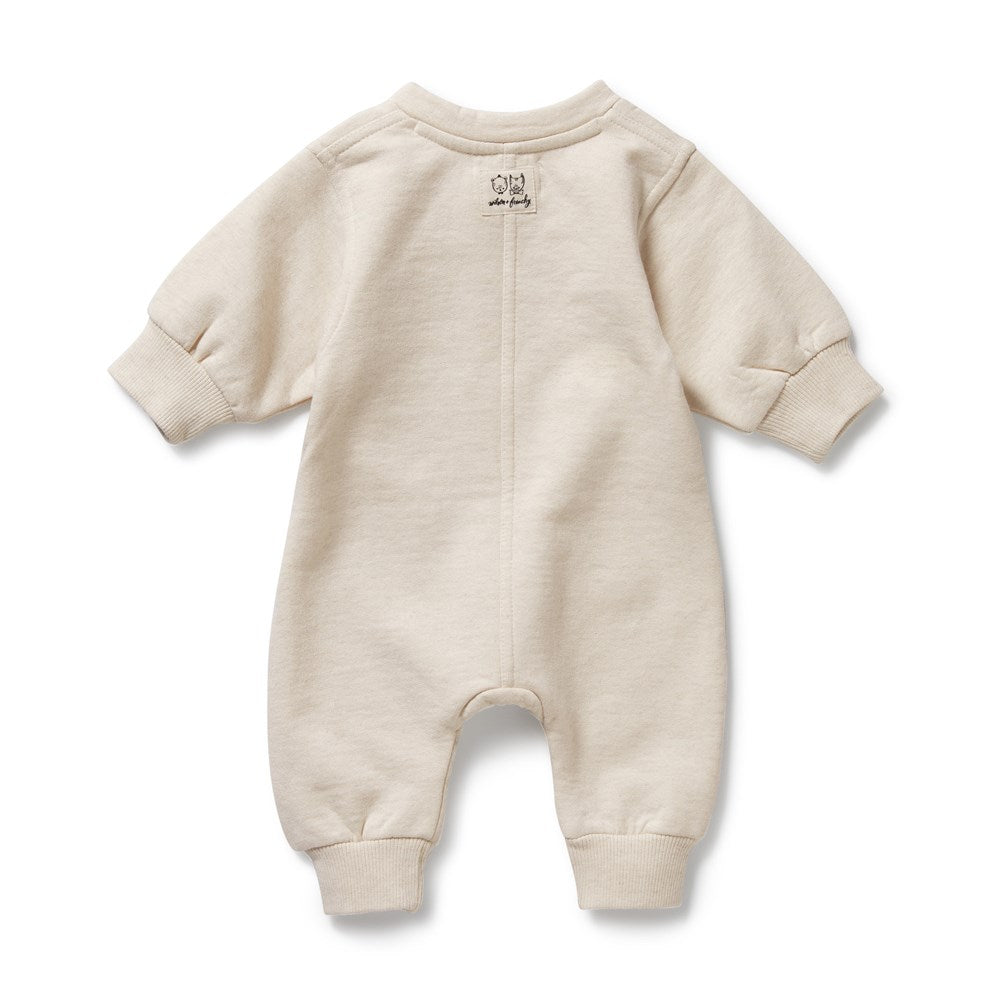Organic Oatmeal Baby Terry Growsuit - Soft & Comfortable Infant Bodysuit for Newborns & Toddlers - Perfect for Playtime, Sleepwear & Everyday Outfits