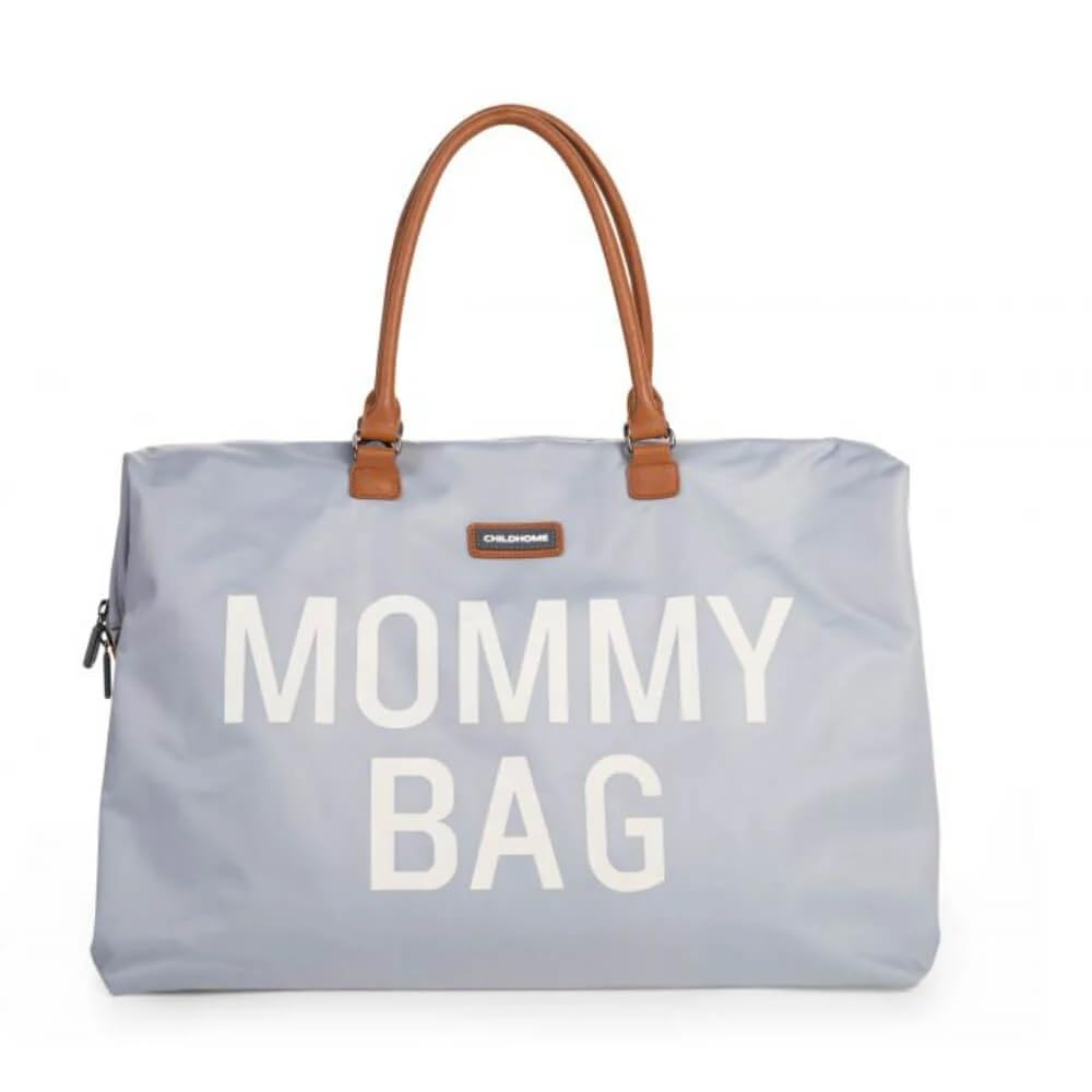 Childhome The Original Mommy Bag - Large Baby Diaper Bag & Hospital Travel Tote for Moms | Grey Pregnancy Must-Have | Perfect for Hospital Visits, Baby Showers & Family Outings
