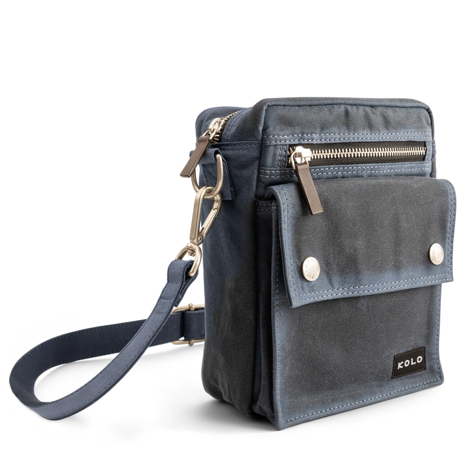 Kolo Chelsea Compact Shoulder Bag for Women - Organic Wax Cotton Canvas Crossbody Purse - Medium Size Everyday Handbag for Work, Travel & Shopping